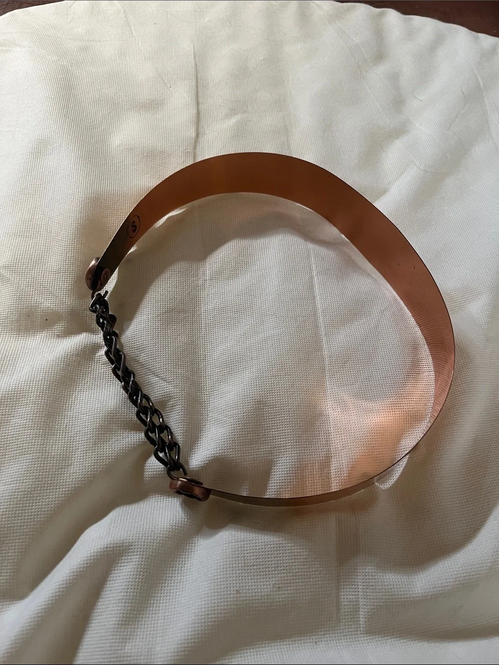 Women’s  Copper Metal Chain Belt - Unbranded Size S